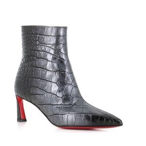 Christian Louboutin Condora Metal CrocEmbossed Booty 55mm
